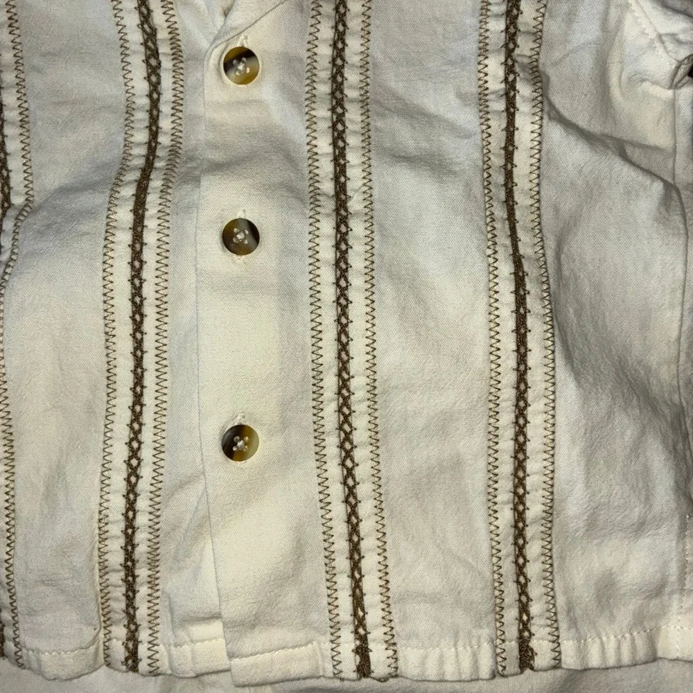 Vintage Juan Jr Boys White Guayabera Shirt and Shorts Set Size 1 Cotton 2pc